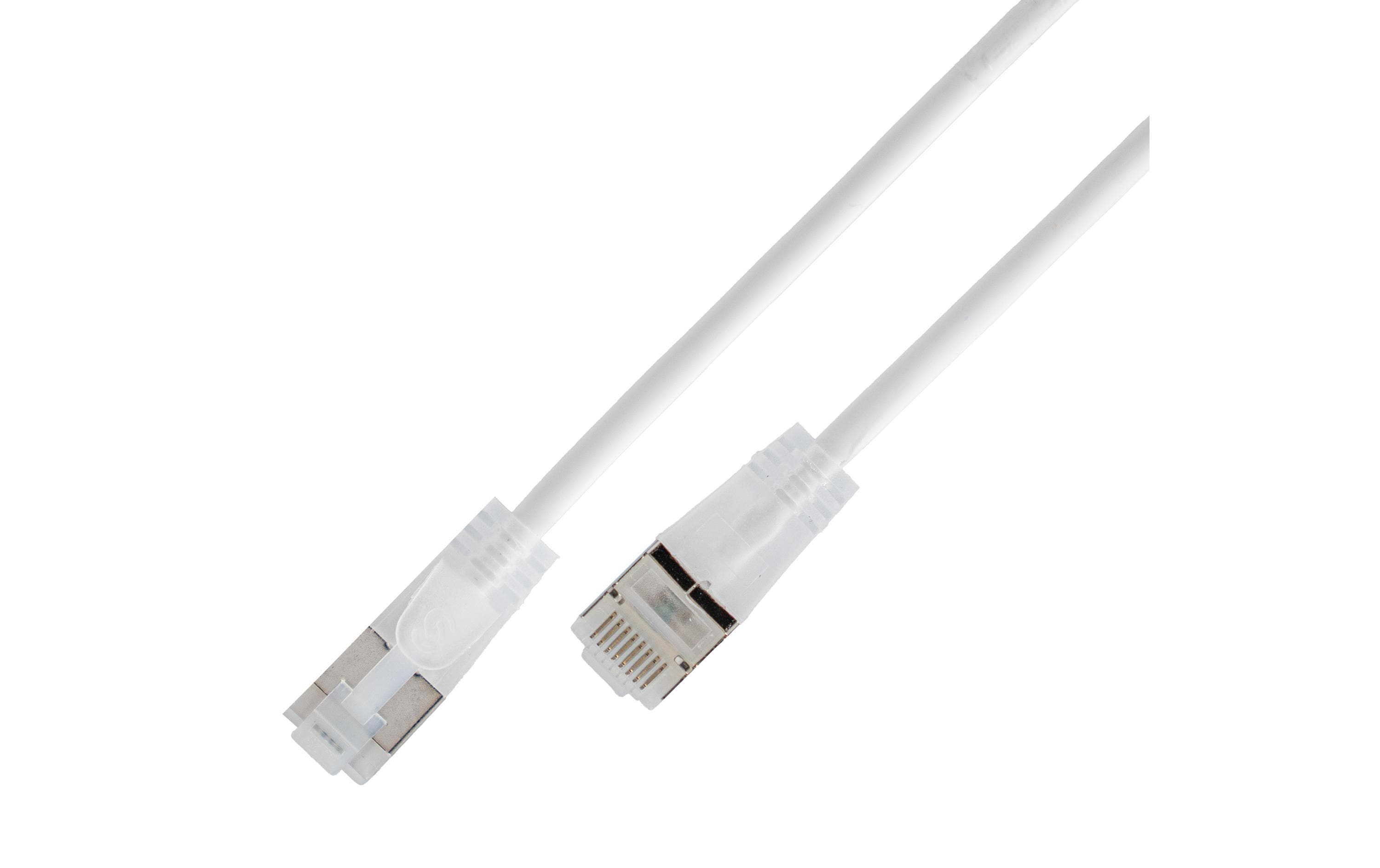 SLIM Patchkabel: U/UTP, 25cm, weiss