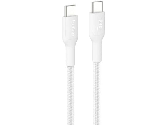Belkin | BoostCharge 240W USB-C-Kabel | USB-C/USB-C, 2m, Weiss