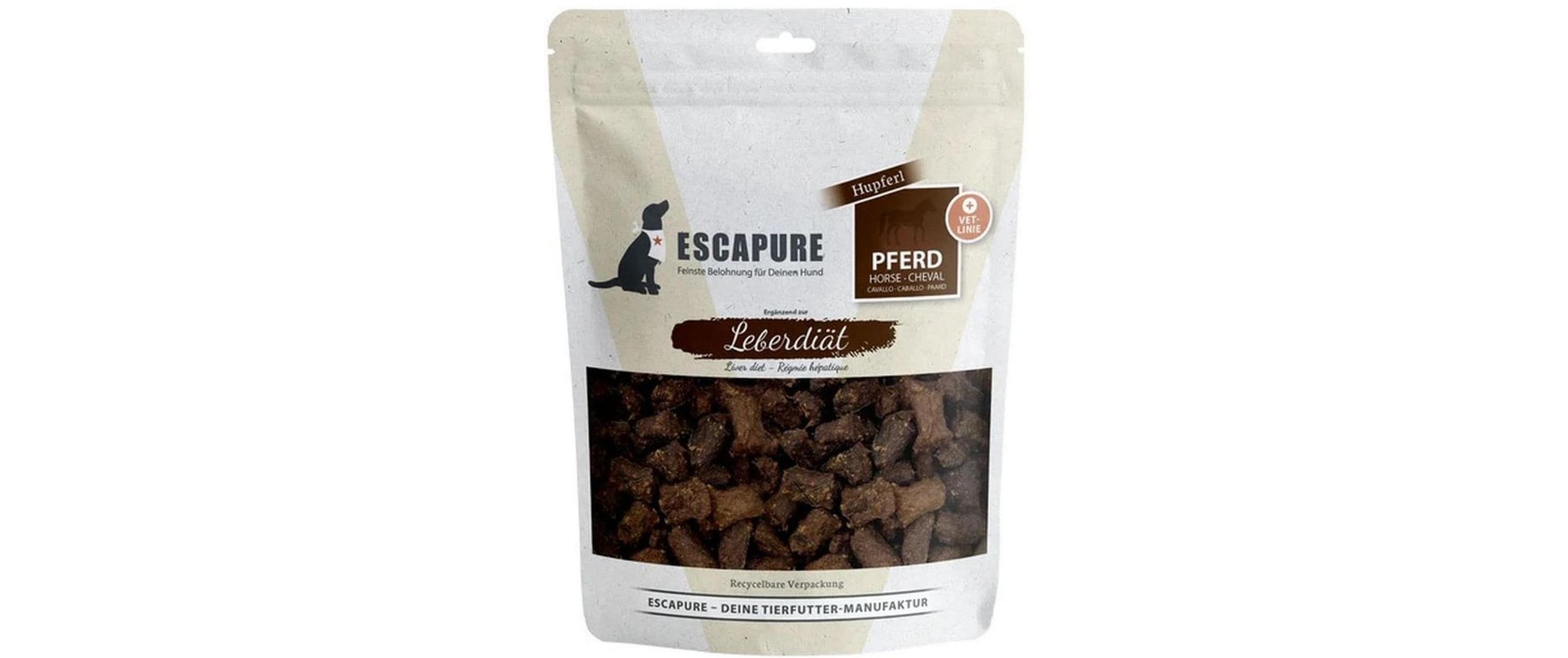 Escapure VET Leberdiät Hupferl Pferd 150g