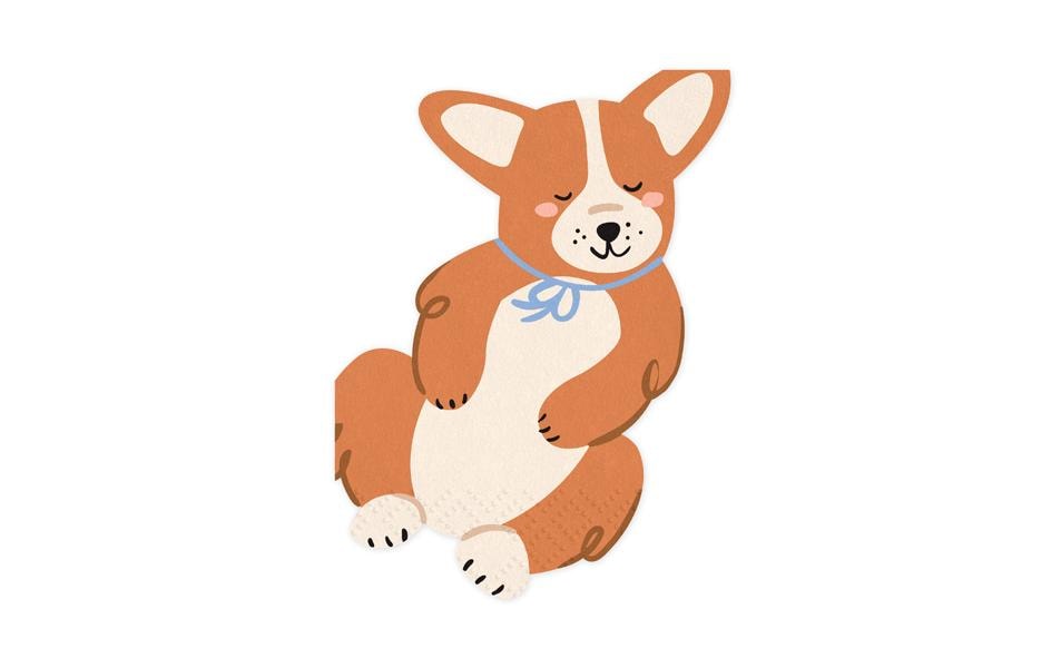 Partydeco Servietten Corgi