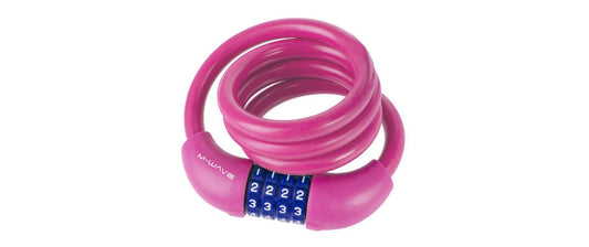 M-WAVE DS 12.10 S Spiralkabelschloss pink