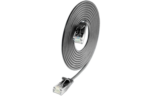 SLIM Patchkabel: U/UTP, 25cm, schwarz