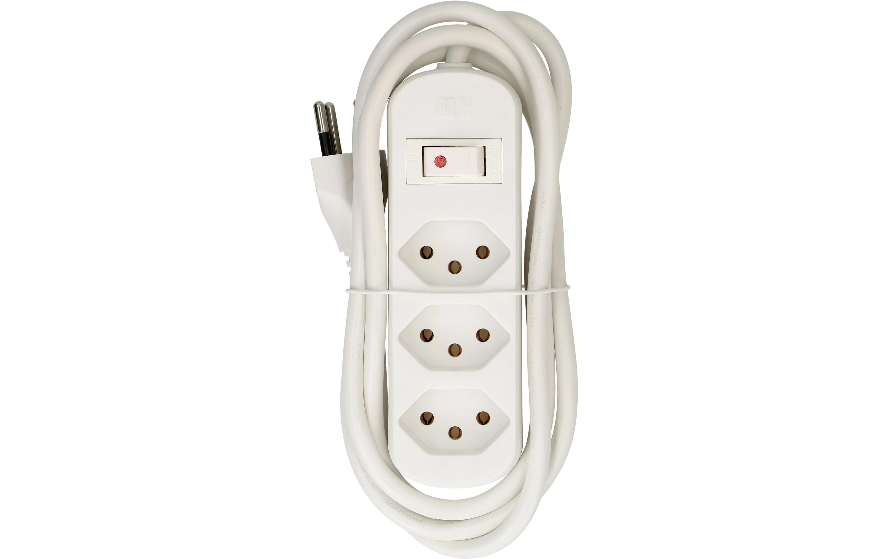 Steckdosenleiste Basic Line 3x Typ 13 ws
