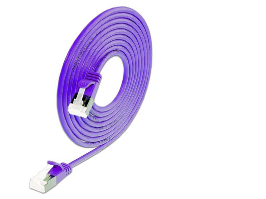 SLIM | Slimpatchkabel 1.5m, Violet, Cat.6A | U/FTP, LSOH, Klinke nicht brechbar, 3.8mm