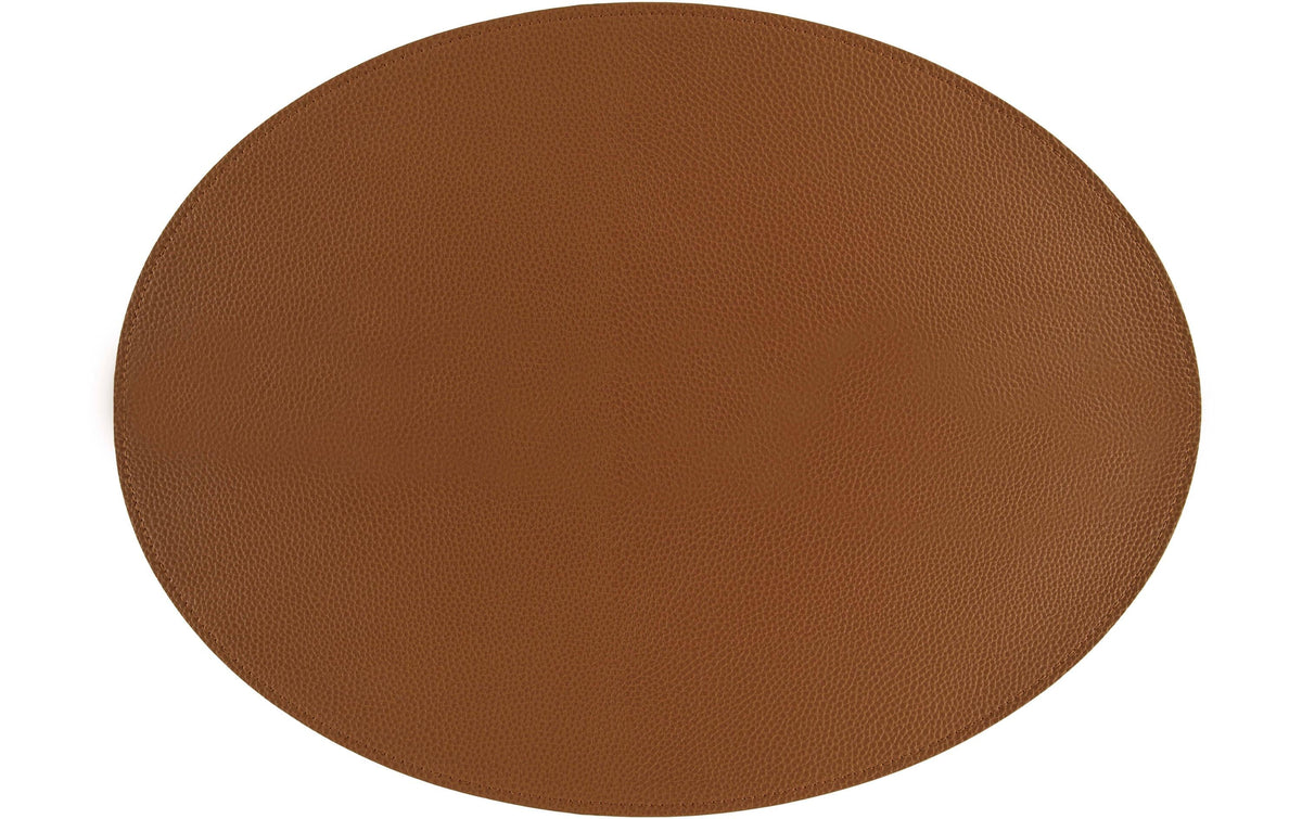 Tiseco Tischset oval Trudo hellbraun