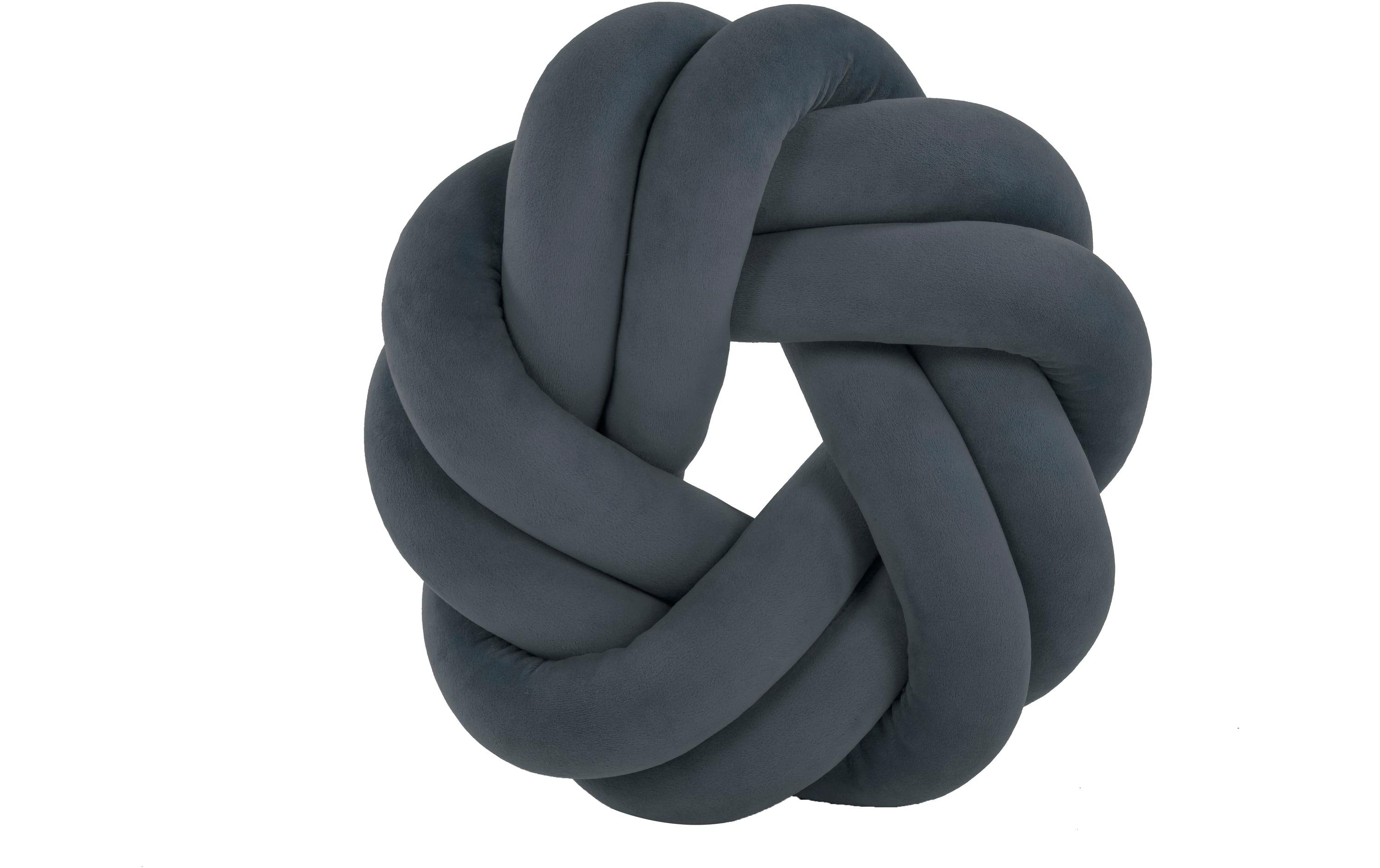 Tiseco Geknotetes Kissen 30x30x7 cm, grau