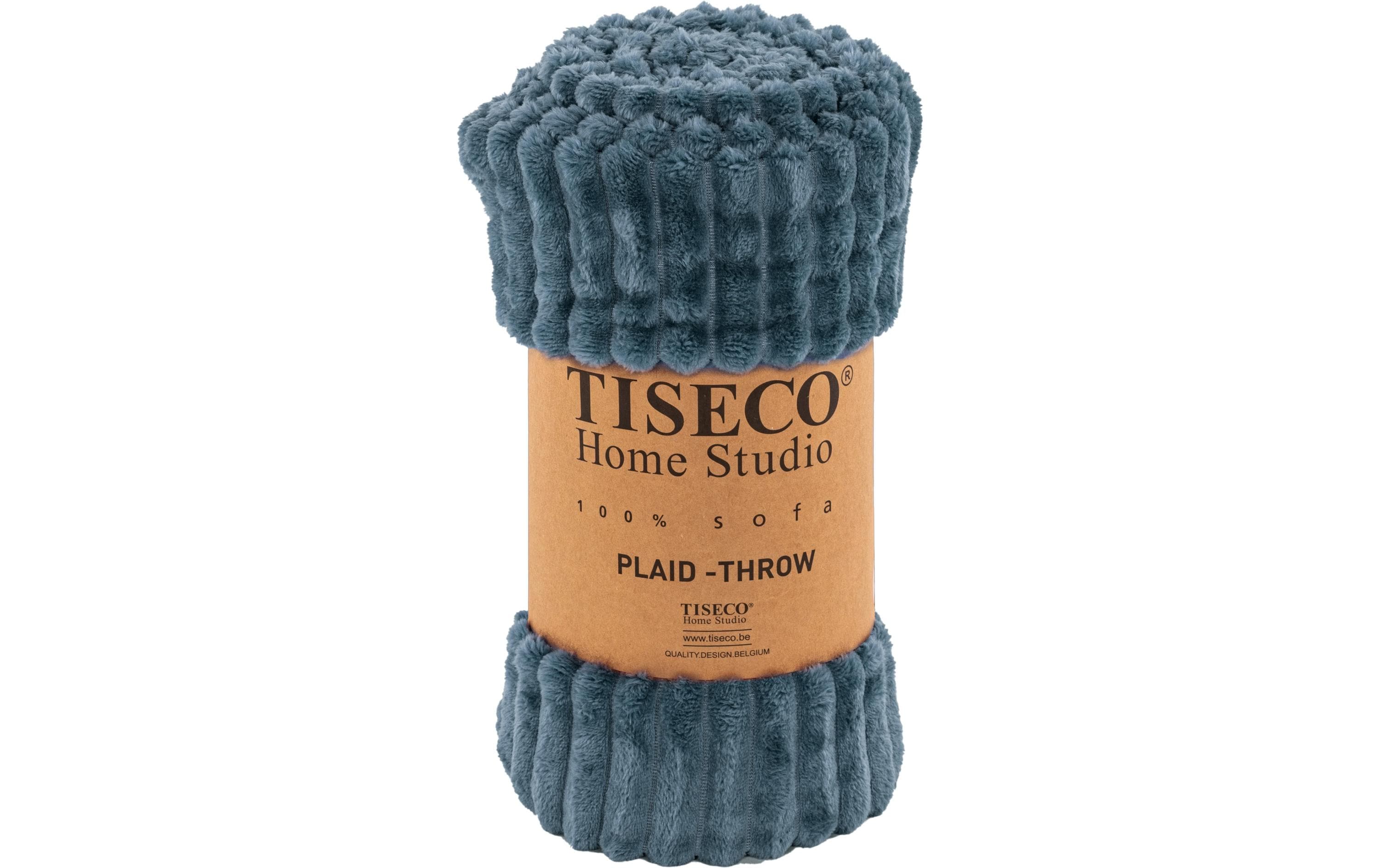 Tiseco Decke RIBBLE130x160 cm, blau