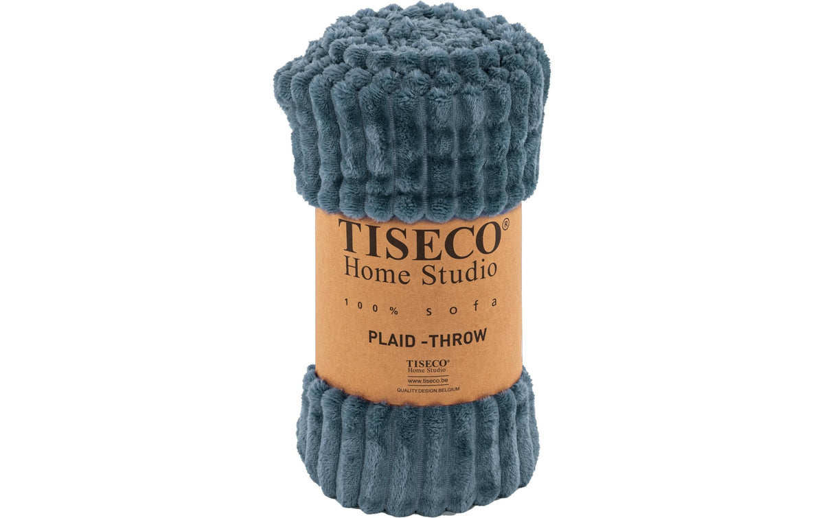 Tiseco Decke RIBBLE130x160 cm, blau