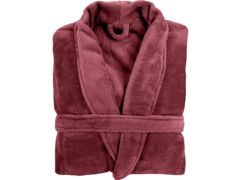 Tiseco | Bademantel COSY unisex bordeaux L/XL | Mikroflanell