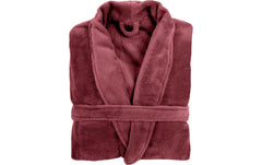 Tiseco | Bademantel COSY unisex bordeaux L/XL | Mikroflanell