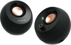 CREATIVE | Pebble Pro, 2.0 Lautsprecher | Bluetooth 5.3, USB Audio, RGB, schwarz