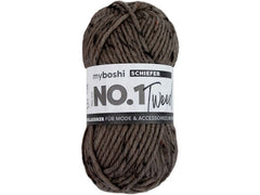 myBoshi | Wolle Nr. 1 Tweed Schiefer, braun | 50 g, 55 m, 30% PAN, 30% WV, 5% CV