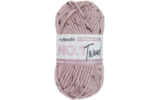 myBoshi | Wolle Nr. 1 Tweed Rosenquarz, rosa | 50 g, 55 m, 30% PAN, 30% WV, 5% CV