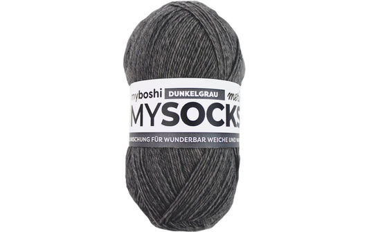 myboshi mysocks Merino melange Dunkelgr.