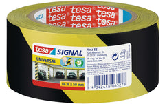 tesa | SIGNAL Universal Markierungsklebeband | schwarz / gelb