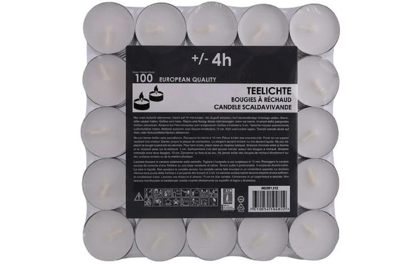 balthasar Teelichte Alu, 100 Stück