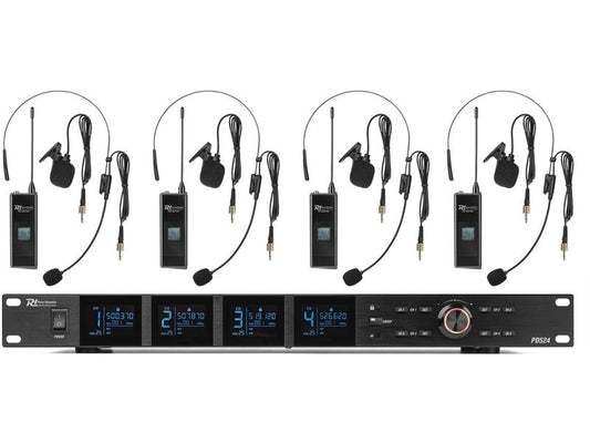 Power Dynamics | PD524B | Funkstrecke, 4x Bodypack, 100CH, Rack