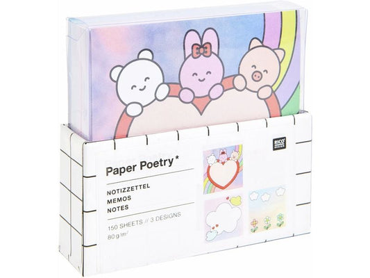 Rico Design | Rico Notizzettel-Box Chingu | 150 Blatt, 9 x 9 cm