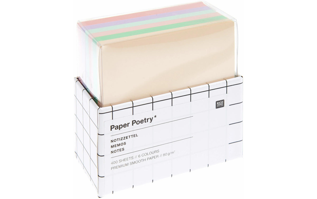 Rico Notizzettel-Box Pastell