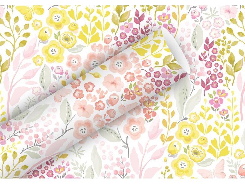 Braun + Company | B+C Geschenkpapier 2mx70cm | 80 gm2, Blooming