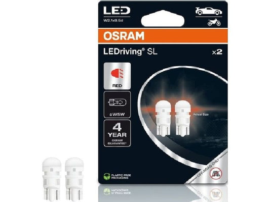 OSRAM | LEDriving SL W5W RED | 12V W5W Doppelblister