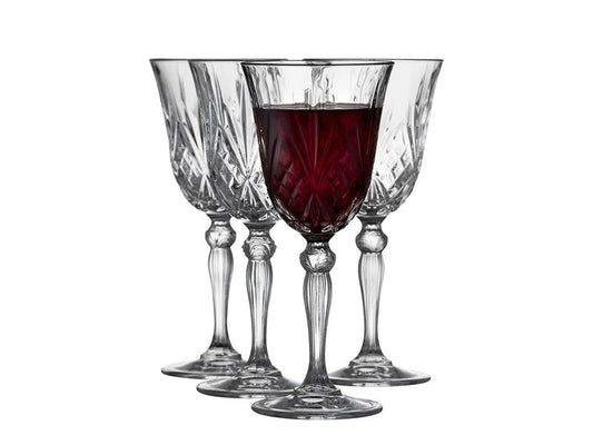 Lyngby | Rotweinglas Melodia 27 cl, 4 Stk. | Glas, transparent, 8.8x20 cm (DxH)