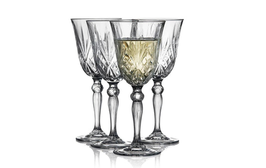 Lyngby | Weissweinglas Melodia 27 cl, 4 Stk. | Glas, transparent, 8x19 cm (DxH)