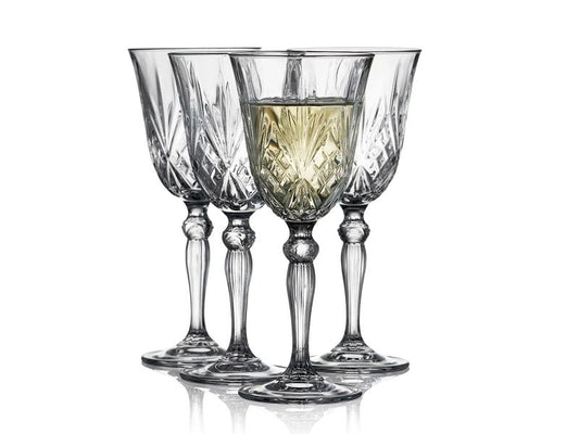 Lyngby | Weissweinglas Melodia 27 cl, 4 Stk. | Glas, transparent, 8x19 cm (DxH)