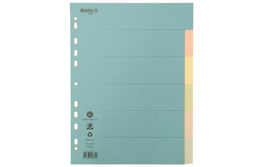 Biella, Register A4 Karton 6-teilig
