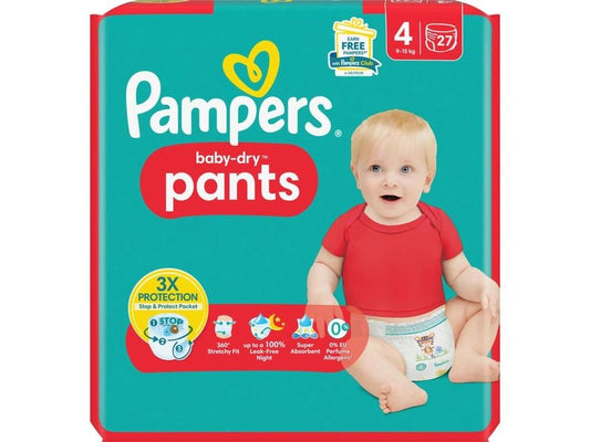 Pampers | Baby Dry Nappy Pants Gr.4 | 9-15kg / 27 Stück