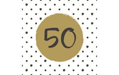 Paper + Design | Paper+Design Servietten 50th Birthday | 33x33cm, 20 Stück. 3-lagig, FSC
