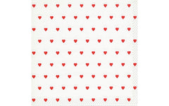 Paper+Design Servietten coeurs red