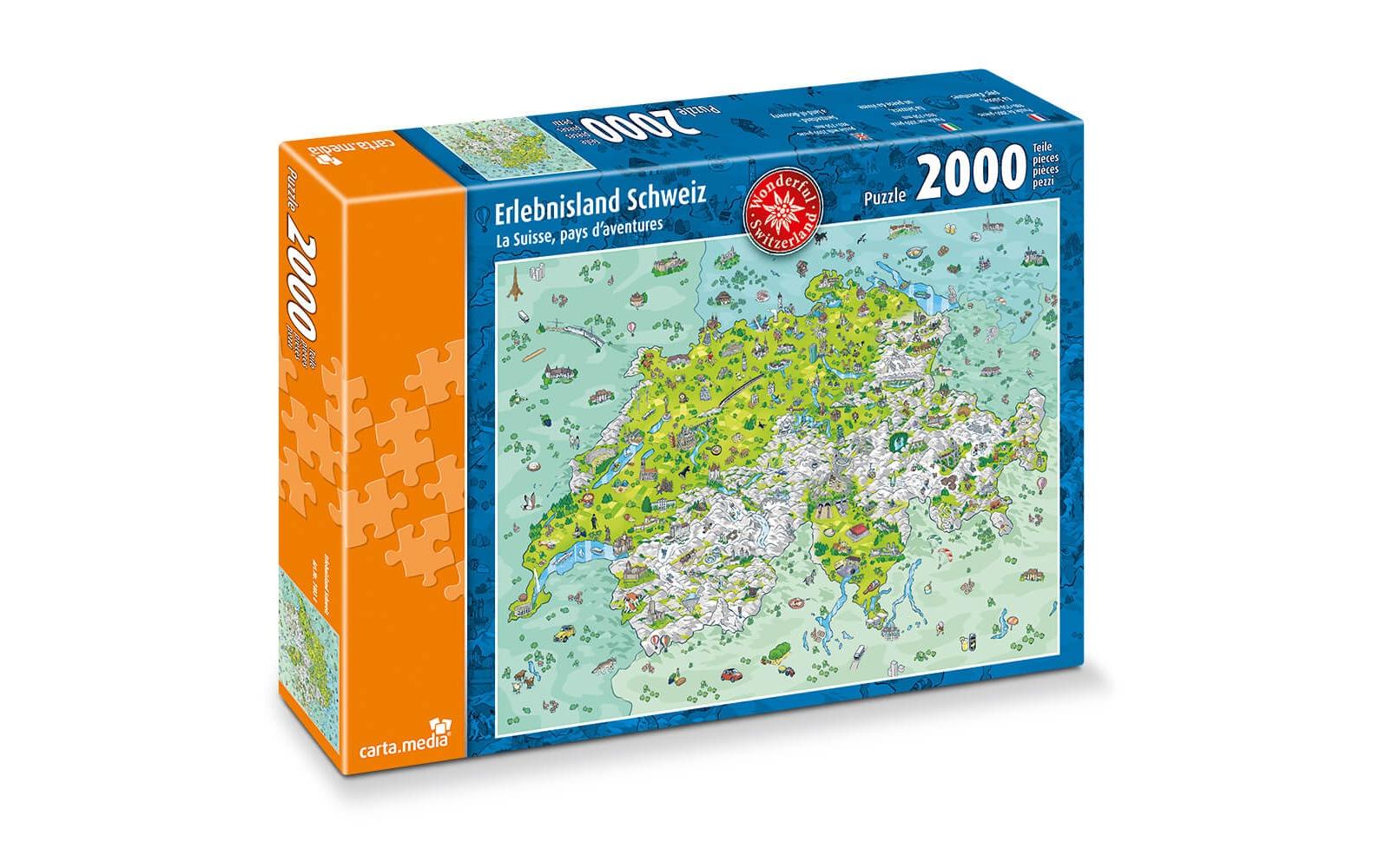 2000 Teile Puzzle Erlebnisland Schweiz