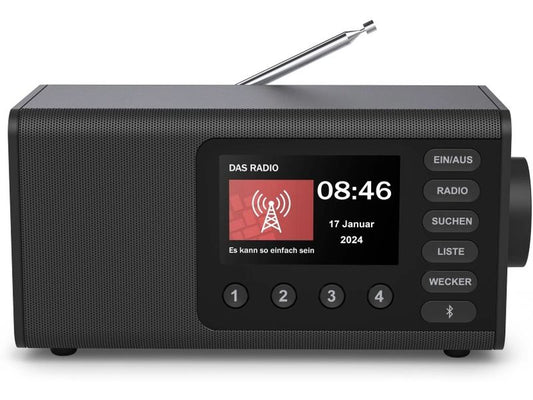 Hama | Digitalradio DR1001, Schwarz | DAB/DAB+,FM, BT, Radiowecker