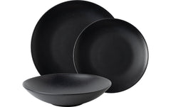 Lunasol Basic black matt Tellerset 12-tlg