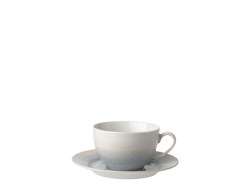 Lunasol | Elements Vulcano Sand la Kaffee Set | 4-teilig, sand/blau,4 Tassen,4 Unterteller