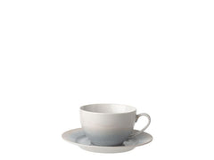 Lunasol | Elements Vulcano Sand la Kaffee Set | 4-teilig, sand/blau,4 Tassen,4 Unterteller