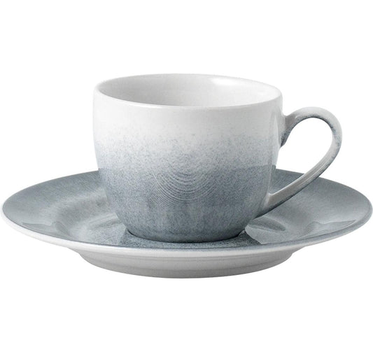 Lunasol | Elements Vulcano Espresso Set | 4-teilig, grau, 4 Tassen, 4 Unterteller