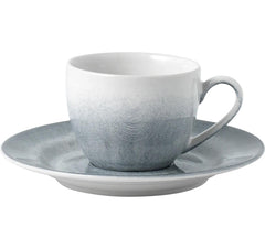 Lunasol | Elements Vulcano Espresso Set | 4-teilig, grau, 4 Tassen, 4 Unterteller