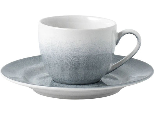 Lunasol | Elements Vulcano Espresso Set | 4-teilig, grau, 4 Tassen, 4 Unterteller
