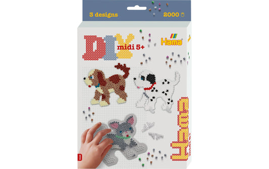 Hama | Bügelperlen Geschenkpackung | Hunde und Katze, 2000 Stk.