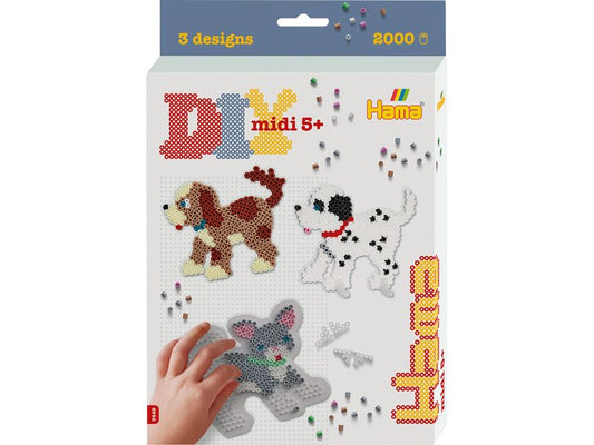 Hama | Bügelperlen Geschenkpackung | Hunde und Katze, 2000 Stk.