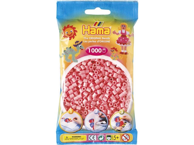Hama | Bügelperlen midi | hellrot, 1000 Stk.