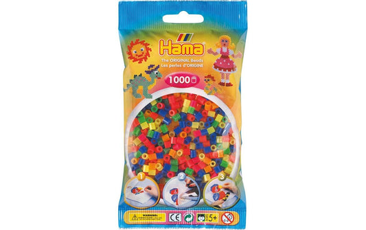 Hama | Bügelperlen midi | neon mix, 1000 Stk