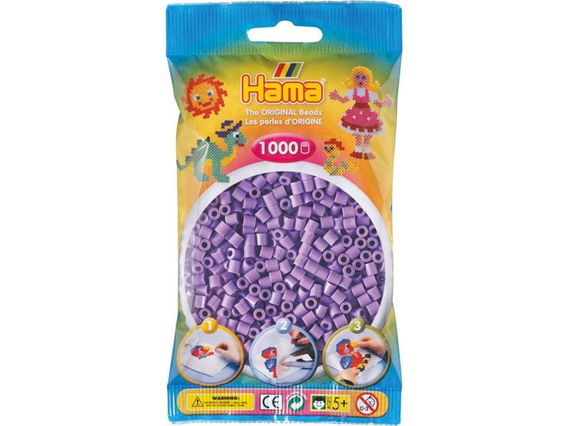 Hama | Bügelperlen midi | pastell-lila, 1000 Stk.