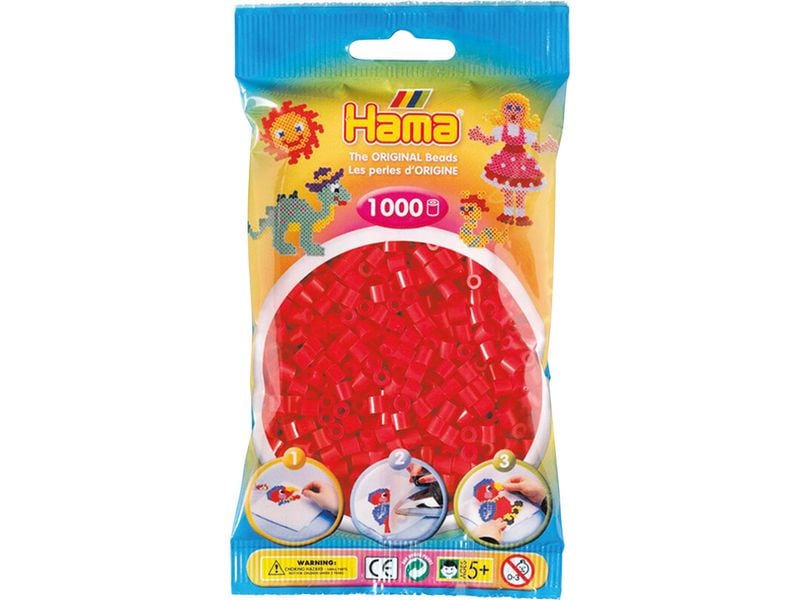 Hama | Bügelperlen midi | rot, 1000 Stk.
