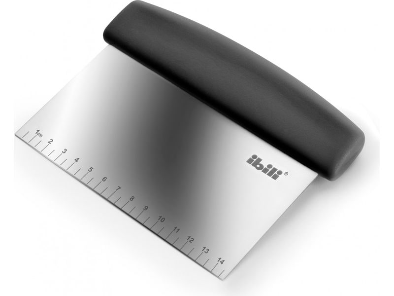 Ibili | Teigschnieder schwarz-Griff | Ecoprof 16 x 12,5 cm