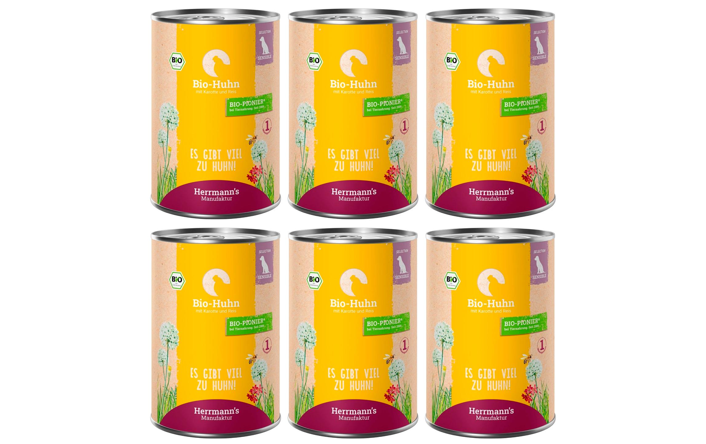 Herrmanns Dog Adult Sens. Bio Huhn Karotte