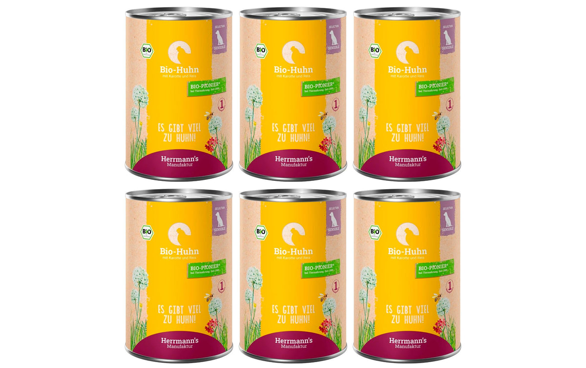 Herrmanns Dog Adult Sens. Bio Huhn Karotte