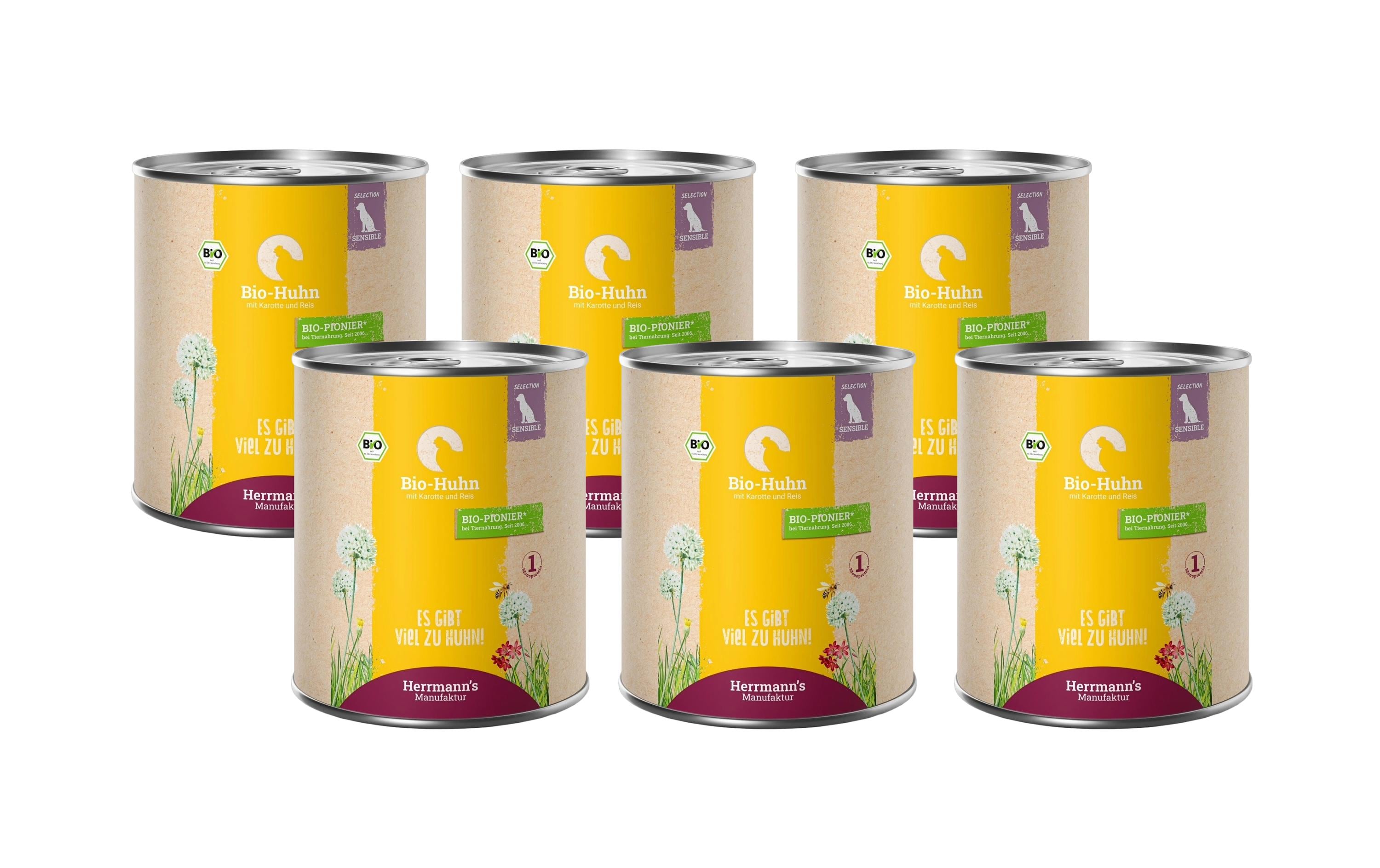Herrmanns Dog Adult Sens. Bio Huhn Karotte